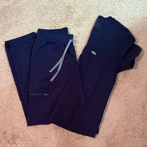 Navy Blue Scrub Set